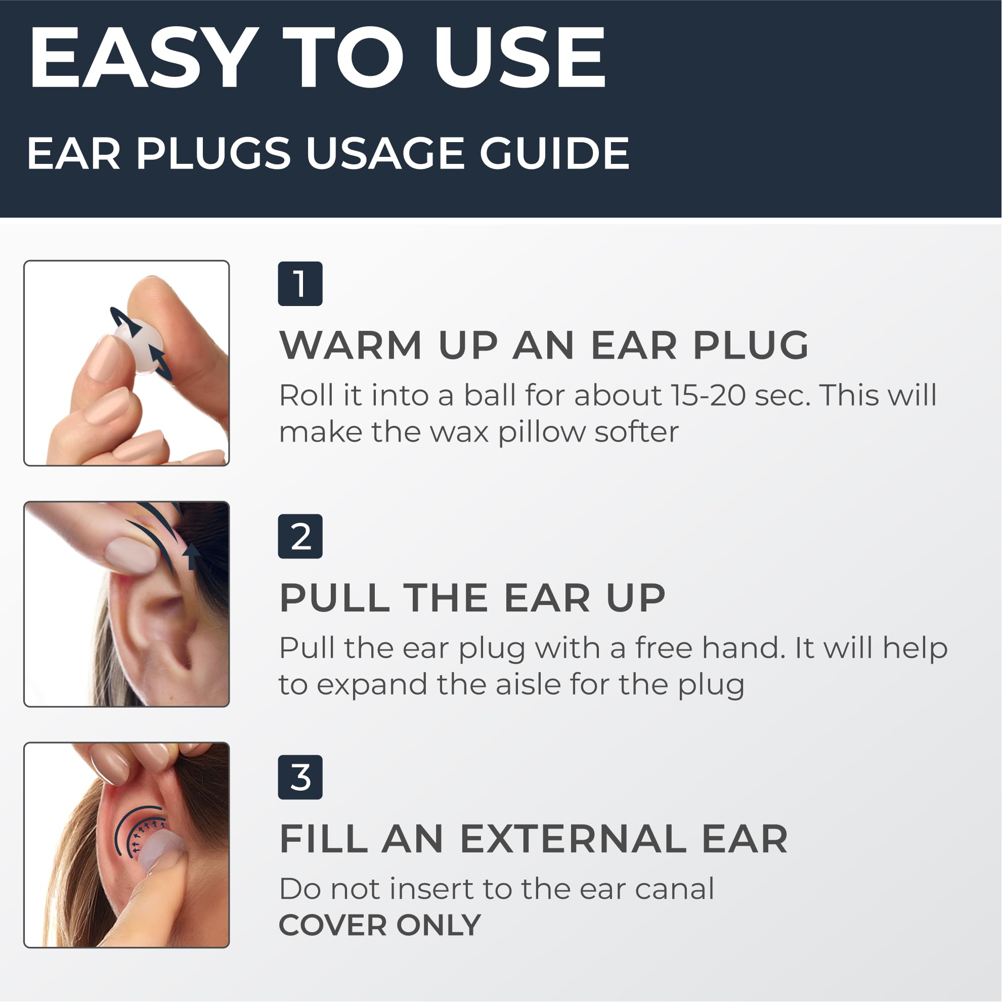 PQ Wax Ear Plugs for Sleep - 15 Silicone Wax Earplugs for Sleeping and Swimming, Gel Ear Plugs for Noise Cancelling & Ear Protection, Sleeping Earplugs with Sound Blocking Level of 32 Db (15 Pillows) 🍁 All In One Marketplace Canada