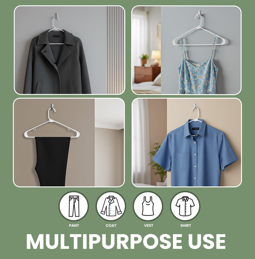 Utopia Home Plastic Hanger, 50 Pack, White Clothes Hangers with Hooks, Durable Heavy Duty Coat Hangers for Shirts, Pants, Skirts, Jackets, Blouses, Dresses, and Everyday Closet Organization 🍁 All In One Marketplace Canada