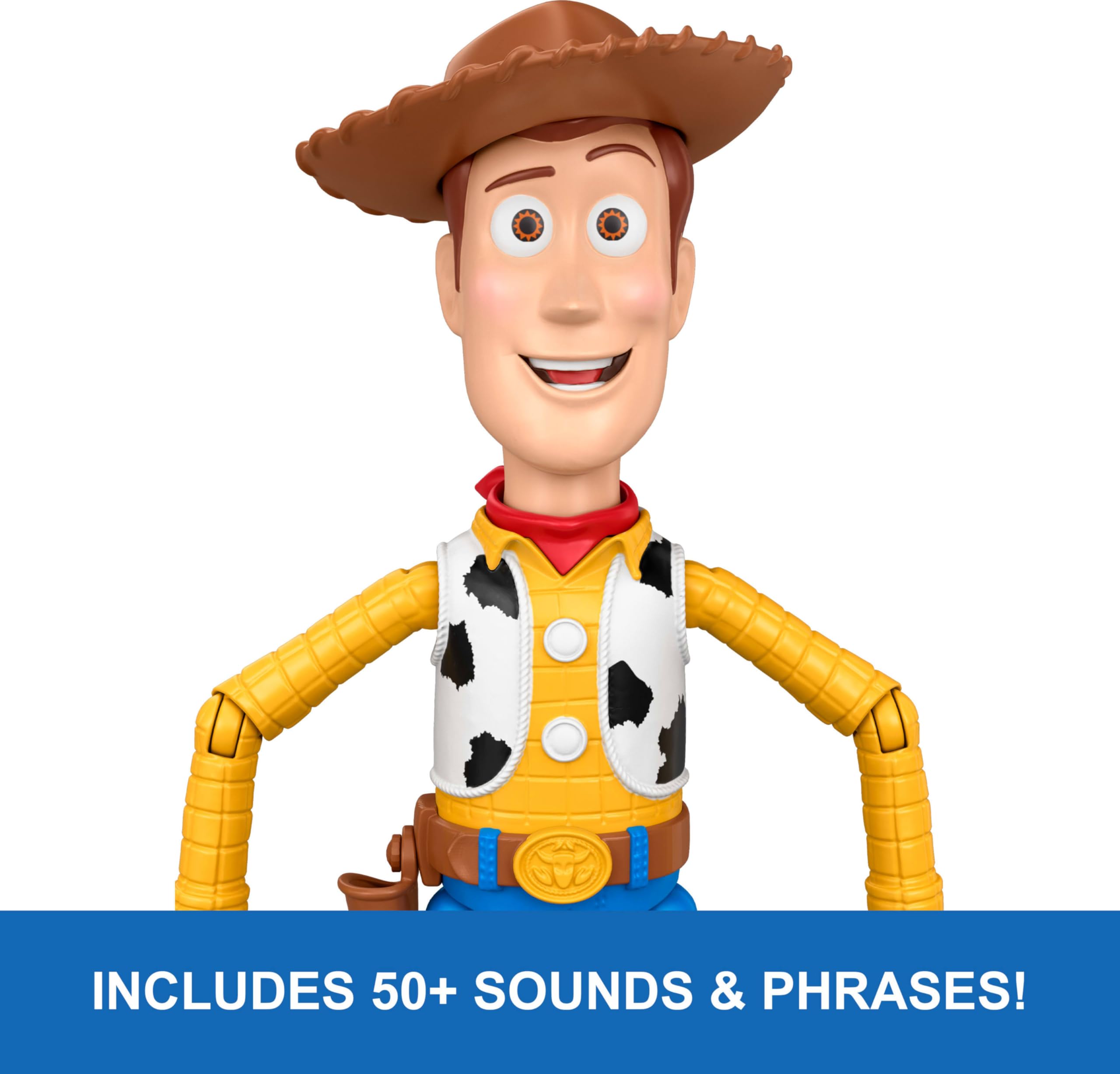 Mattel Disney and Pixar Toy Story 5 Running Woody 12 Inch Action Figure with 50 Plus Movie Phrases and Sounds, Movie-Accurate 🍁 All In One Marketplace Canada