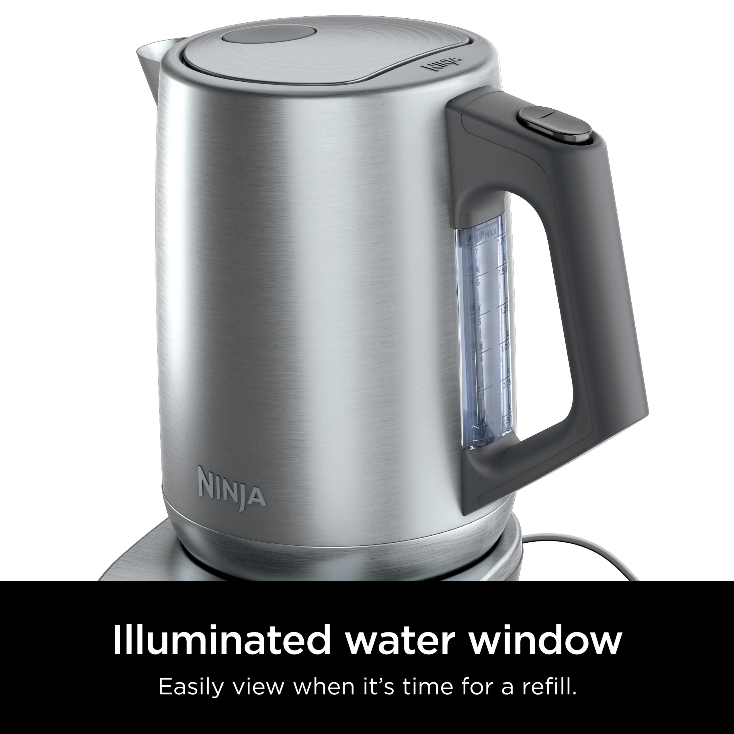 Ninja KT200C Precision Temperature Electric Kettle, 1500 watts, BPA Free, Stainless, 7-Cup Capacity, Hold Temp Setting 🍁 All In One Marketplace Canada