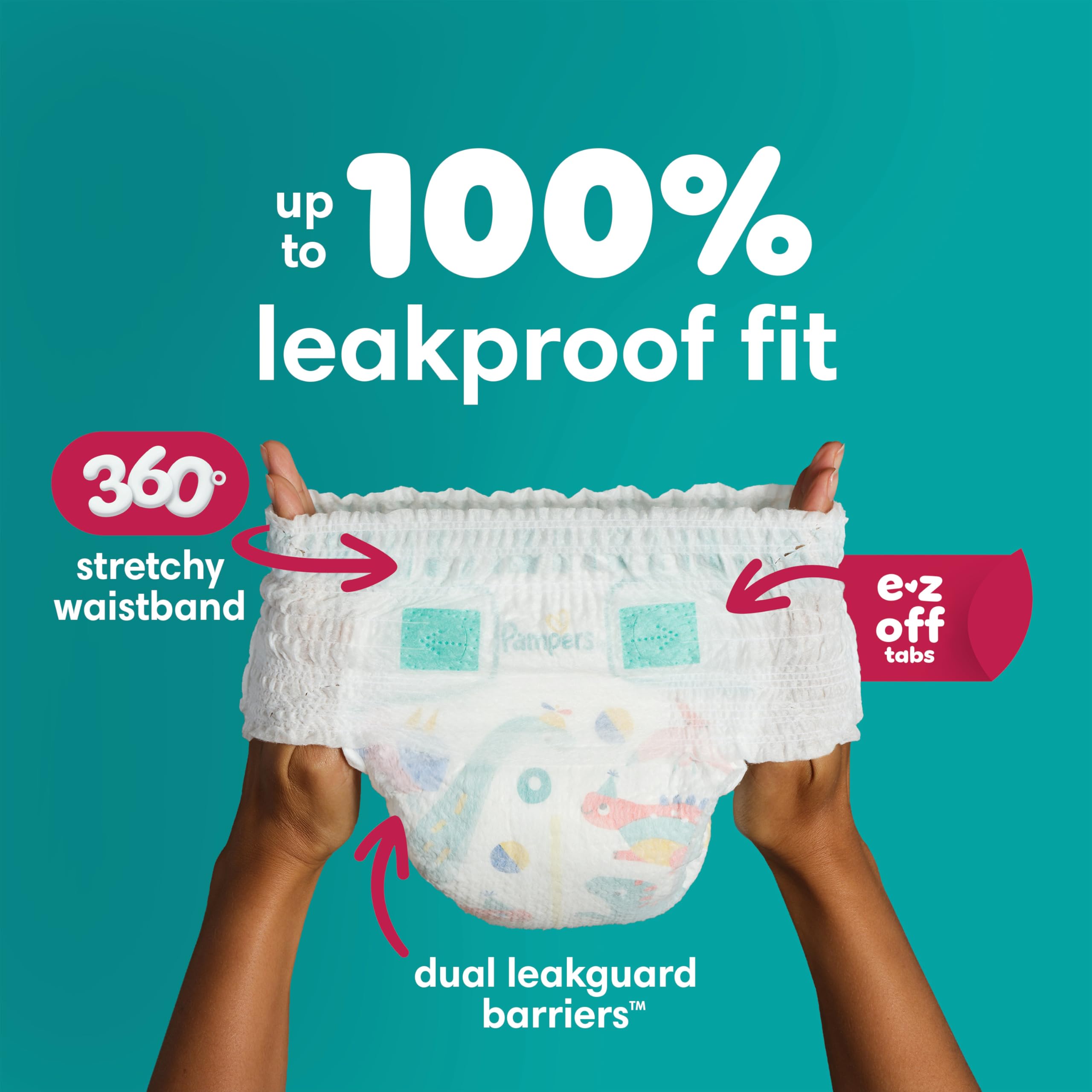 Pampers Diapers - Cruisers 360 degrees - Size 5, 56 Count, up to 100% Leakproof Fit, Designed for Active Babies, Pull On Diaper, EZ Off Tabs Designed for Easy Changes 🍁 All In One Marketplace Canada