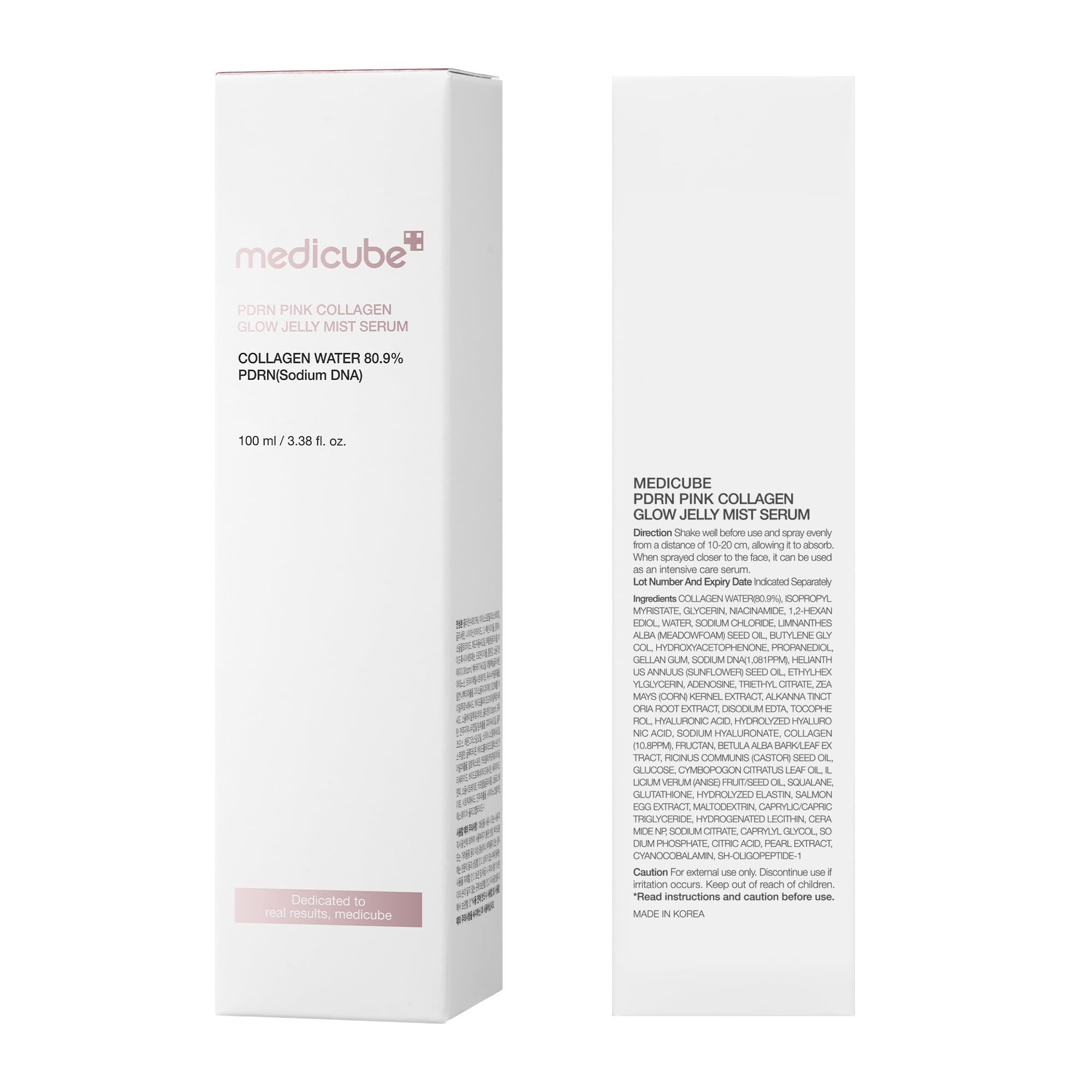 medicube Pink PDRN Collagen Glow Jelly Mist Serum | Dual-Texture Mist Serum with Niacinamide, Glutathione, Ceramide & Hyaluronic Acid | Lightweight for Deep Hydration, Radiance & Plump-Looking Skin 🍁 All In One Marketplace Canada