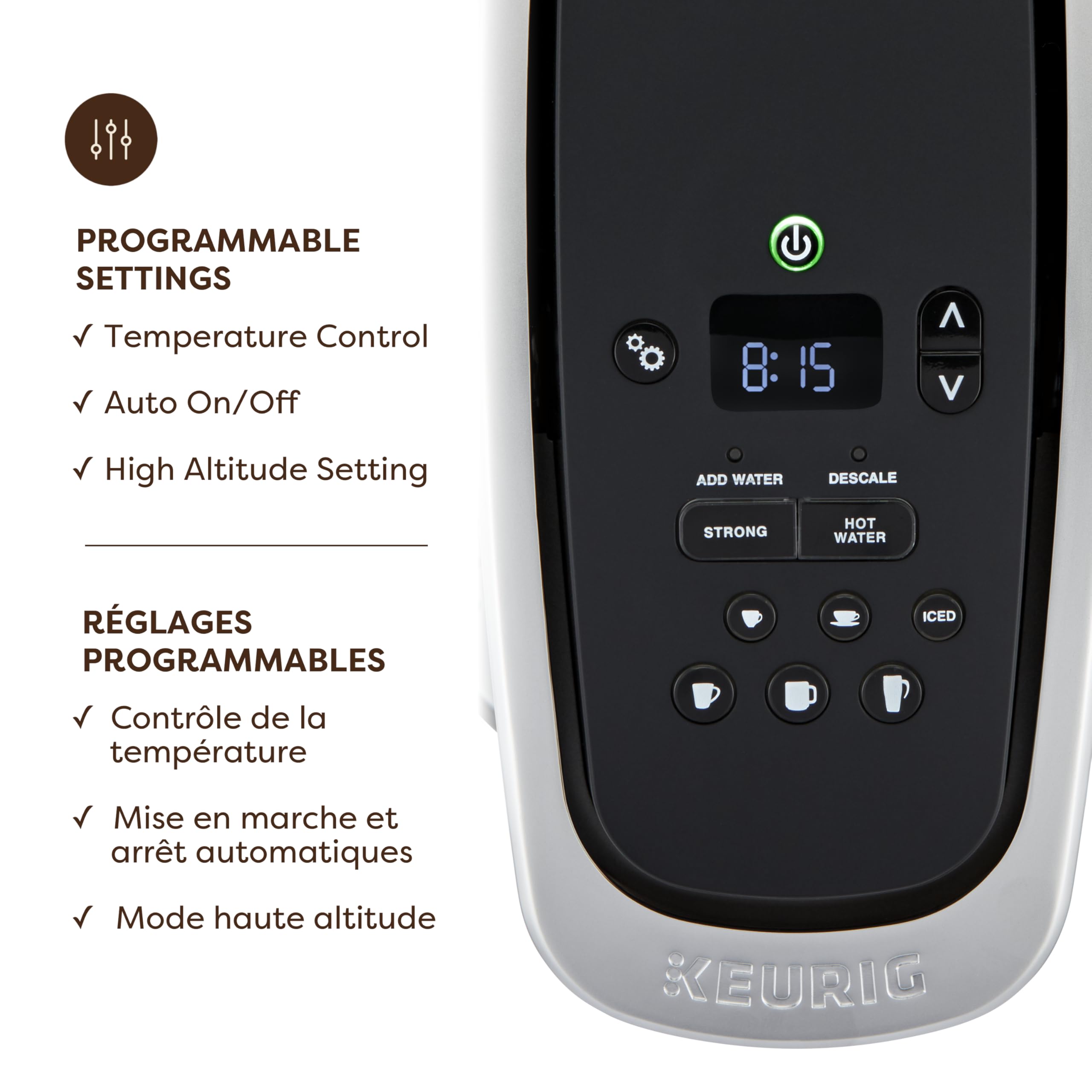 Keurig K-Elite Single Serve K-Cup Pod Coffee Maker, With Iced Brew Functionality And Quiet Brew Technology, Brushed Slate 🍁 All In One Marketplace Canada