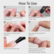 Curvlife 30pcs Short Press On Nails, Shining Stick on Fake Nails Design Glossy Acrylic Nails Tips Glue on Square Press on Nails For Women False Nail Kit With Nail Glue (French Gradient Pink) 🍁 All In One Marketplace Canada