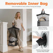 SOLEDI 100L Laundry Basket with Lid Large Laundry Hamper, Clothes Hamper with Laundry Bag Easy to Carry, Collapsible Storage Bins for Bedroom, Bathroom, Dorm, Apartment, College, Wardrobe, Grey 🍁 All In One Marketplace Canada