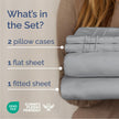 Queen Size 4 Piece Sheet Set - Comfy Breathable & Cooling Sheets - Hotel Luxury Bed Sheets for Women & Men - Deep Pockets, Easy-Fit, Soft & Wrinkle Free Sheets - Steel Blue Oeko-Tex Bed Sheet Set 🍁 All In One Marketplace Canada