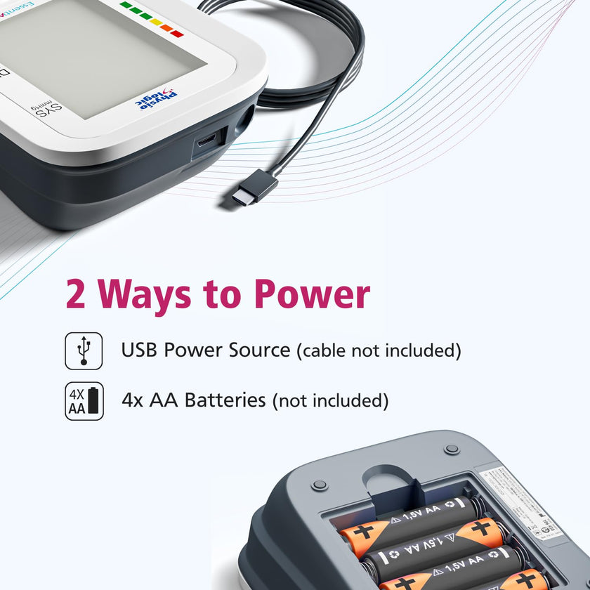 Physio Logic Essentia+ Clinically Accurate, Affordable Blood Pressure Monitor for Home Use, Easy 1-Touch Operation, Premium XL Display, 2-User, 120 Readings, Wide Cuff (22–42 cm), Compact Carry Case 🍁 All In One Marketplace Canada
