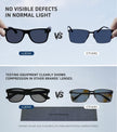 LUENX Polarized Sunglasses for Men Women UV400 Protection Non-mirrored Black Lens Matte Black Square Frame 54MM 🍁 All In One Marketplace Canada