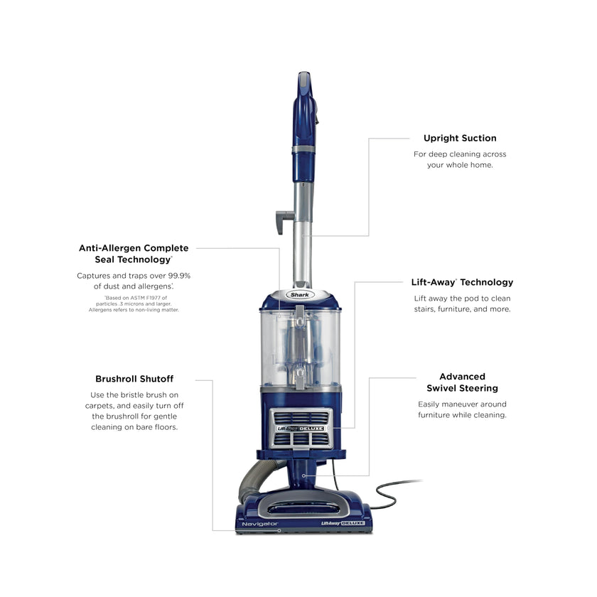 Shark Navigator Lift-Away Vacuum, HEPA, Carpet and Pet Hair, Blue, NV360 🍁 All In One Marketplace Canada