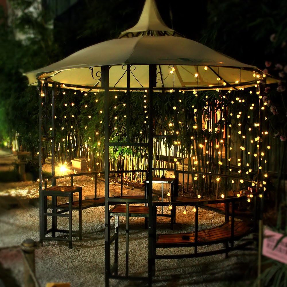 Toodour Solar String Lights Outdoor, 56ft 100 LED Globe String Lights, Waterproof Crystall Ball Lights Solar Patio Lights with 8 Modes for Garden Lawn Gazebo Yard, Outdoor Decorations - Warm White 🍁 All In One Marketplace Canada