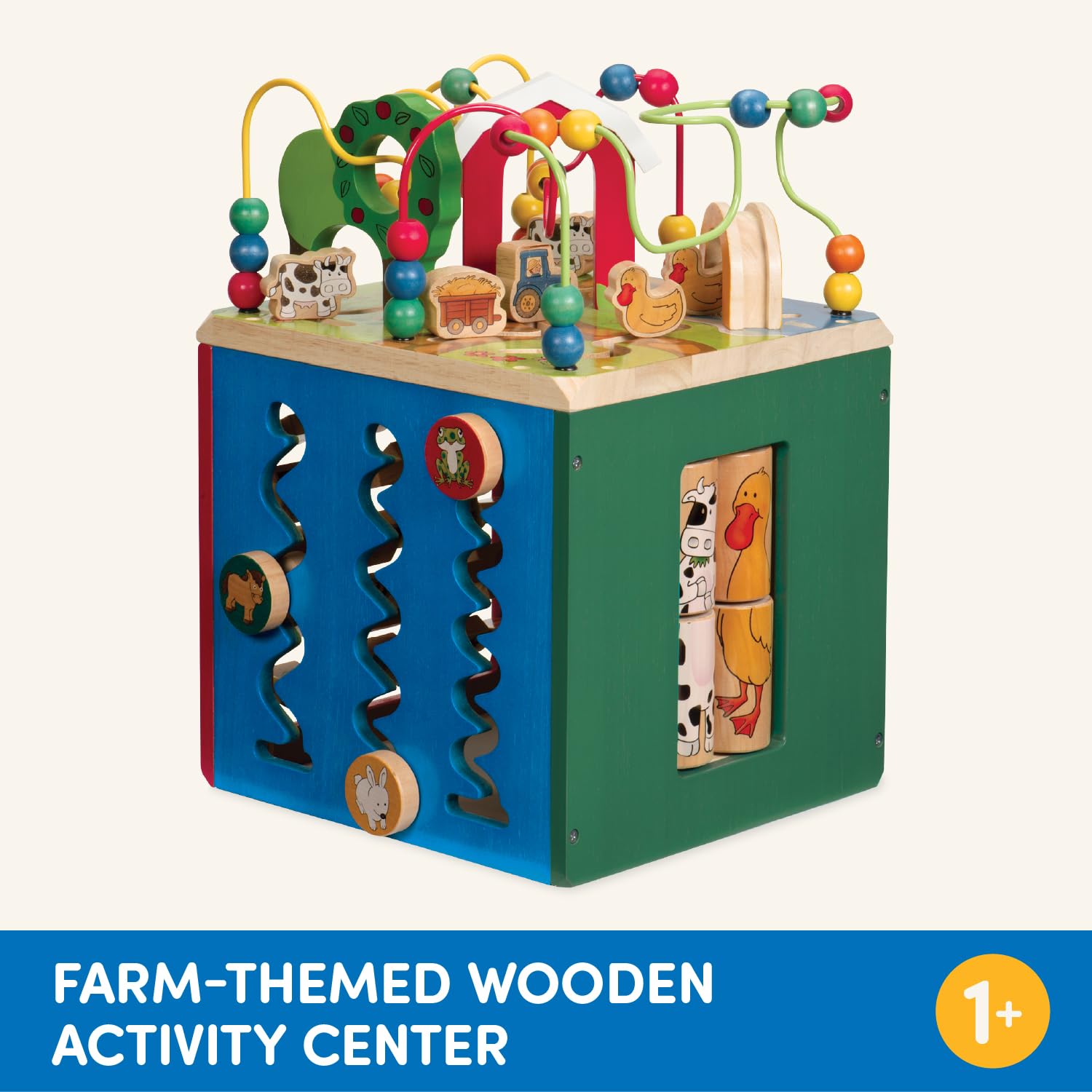 Battat Wooden Activity Cube - 5-Sided Play Center with Bead Maze, Doors 🍁 All In One Marketplace Canada