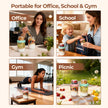 ComSaf Overnight Oats jars with Lids （16oz+4oz 4Pcs）, Dual-Laryer Chia Pudding Jars with Dry and Wet Separation, Yogurt Parfait Contianer for Oatmeal Cereal Nut Fruit, Meal Prep Glass Jars for Salad 🍁 All In One Marketplace Canada