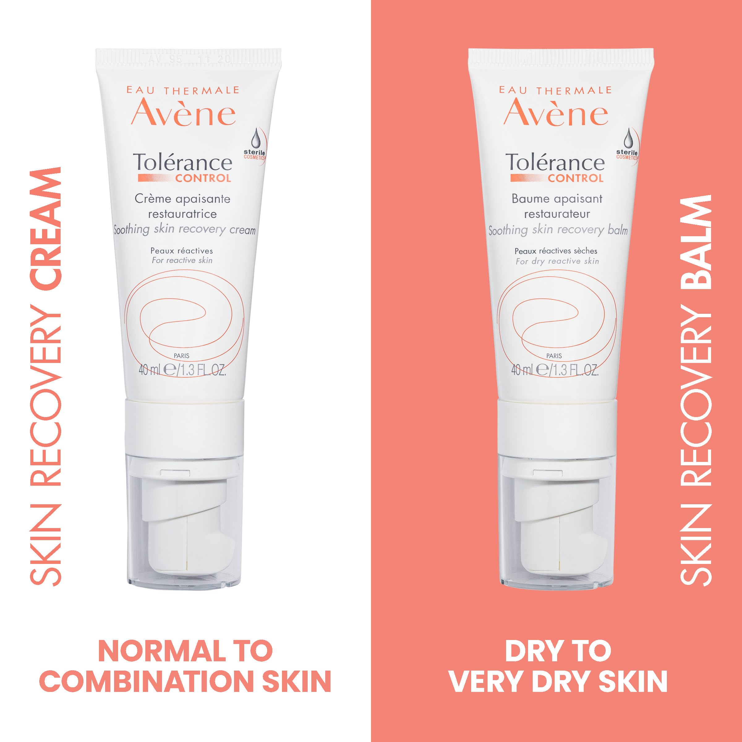Eau Thermale Avene Tolerance Control Soothing Skin Recovery Cream, For all Hypersensitive, Reactive, Intolerant and Allergic skin, Normal to Combination skin, Tube with Sterile Cosmetic pump, Day Cream, 40 ml 🍁 All In One Marketplace Canada