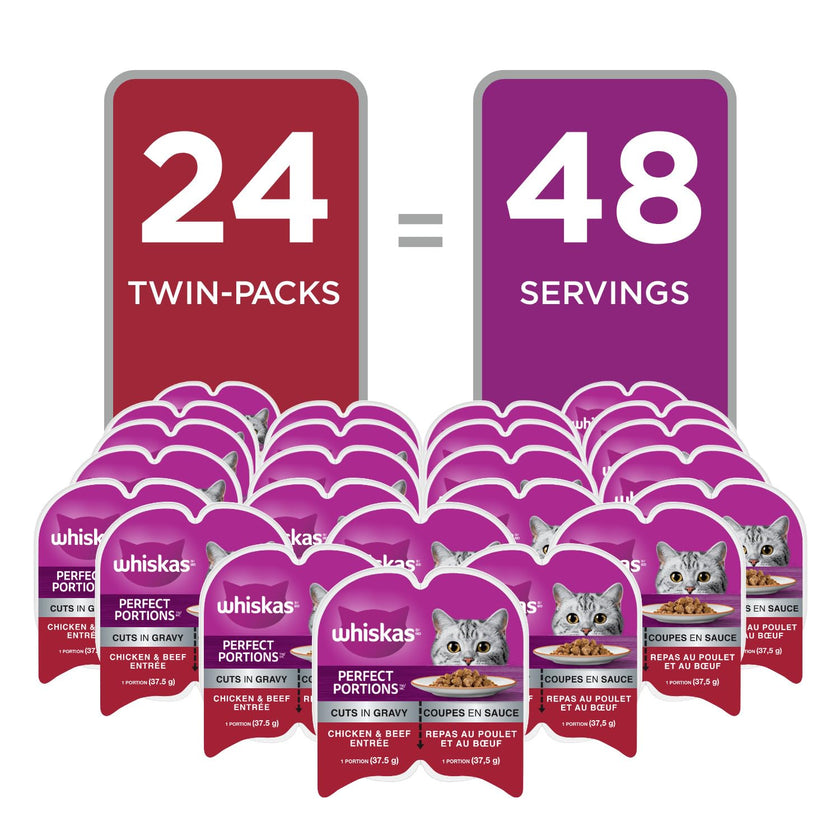 Whiskas Perfect Portions Kitten Wet Cat Food, Chicken Flavour, 75g 🍁 All In One Marketplace Canada