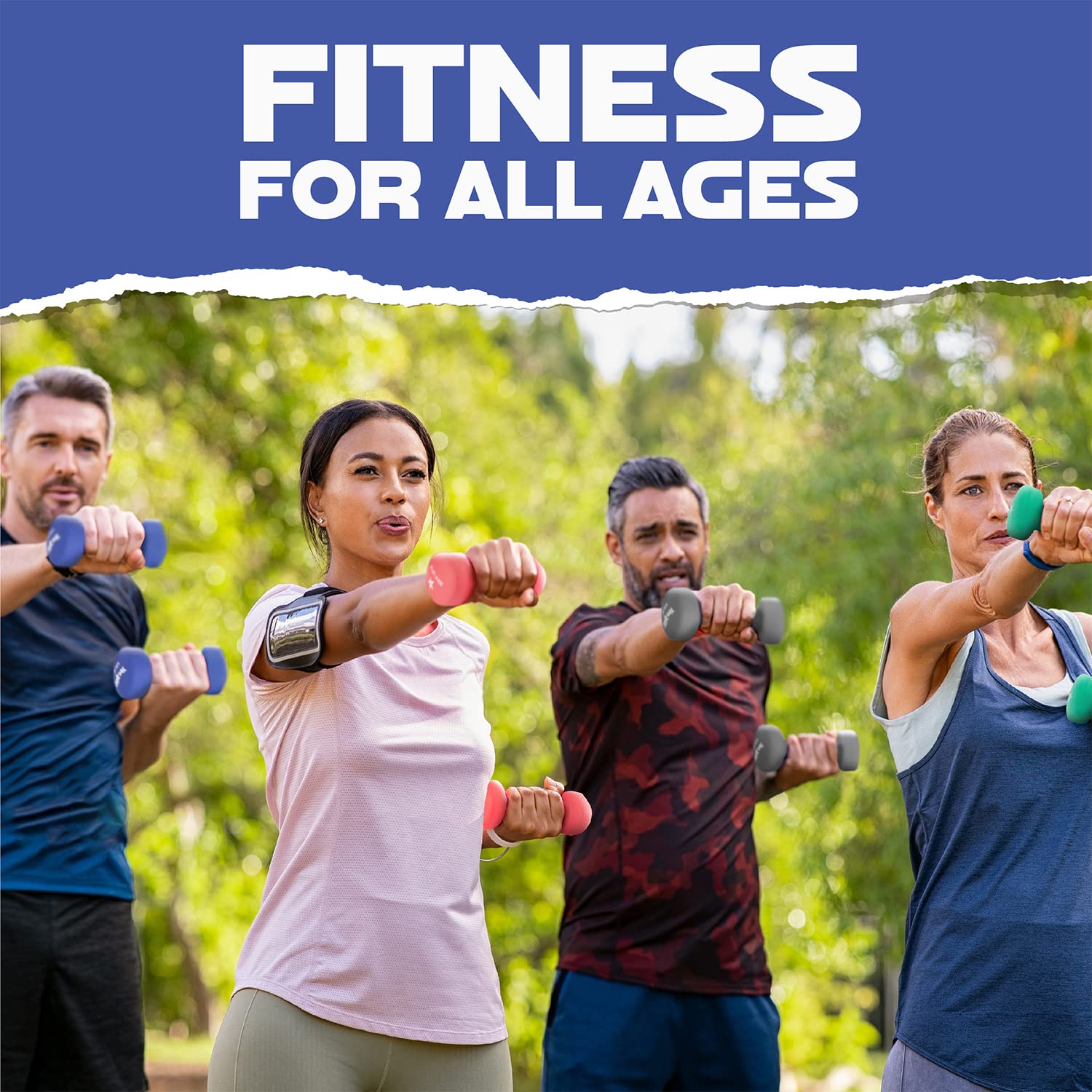 Yes4All Dumbbell Neoprene, poids et haltere, Weight Set, Hand Weights for Women, Dumbbells Pair, Free Weights (D. Blue - 6lbs) 🍁 All In One Marketplace Canada