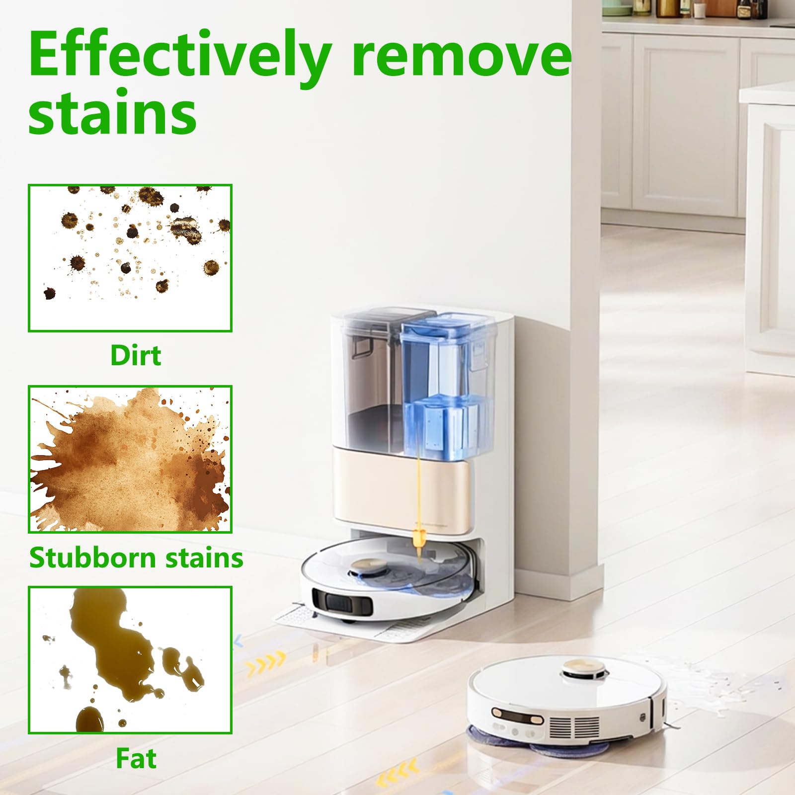 Floor Cleaning Solution for Dreame L40 Ultra/L50 Ultra/X50 Ultra/L10s Ultra Gen 2/X40 Ultra and Other L/X/Aqua/Matrix Series Robot Vacuum Cleaners, Multi-Surface Floor Cleaner Liquid, Fits MOVA, 1L 🍁 All In One Marketplace Canada