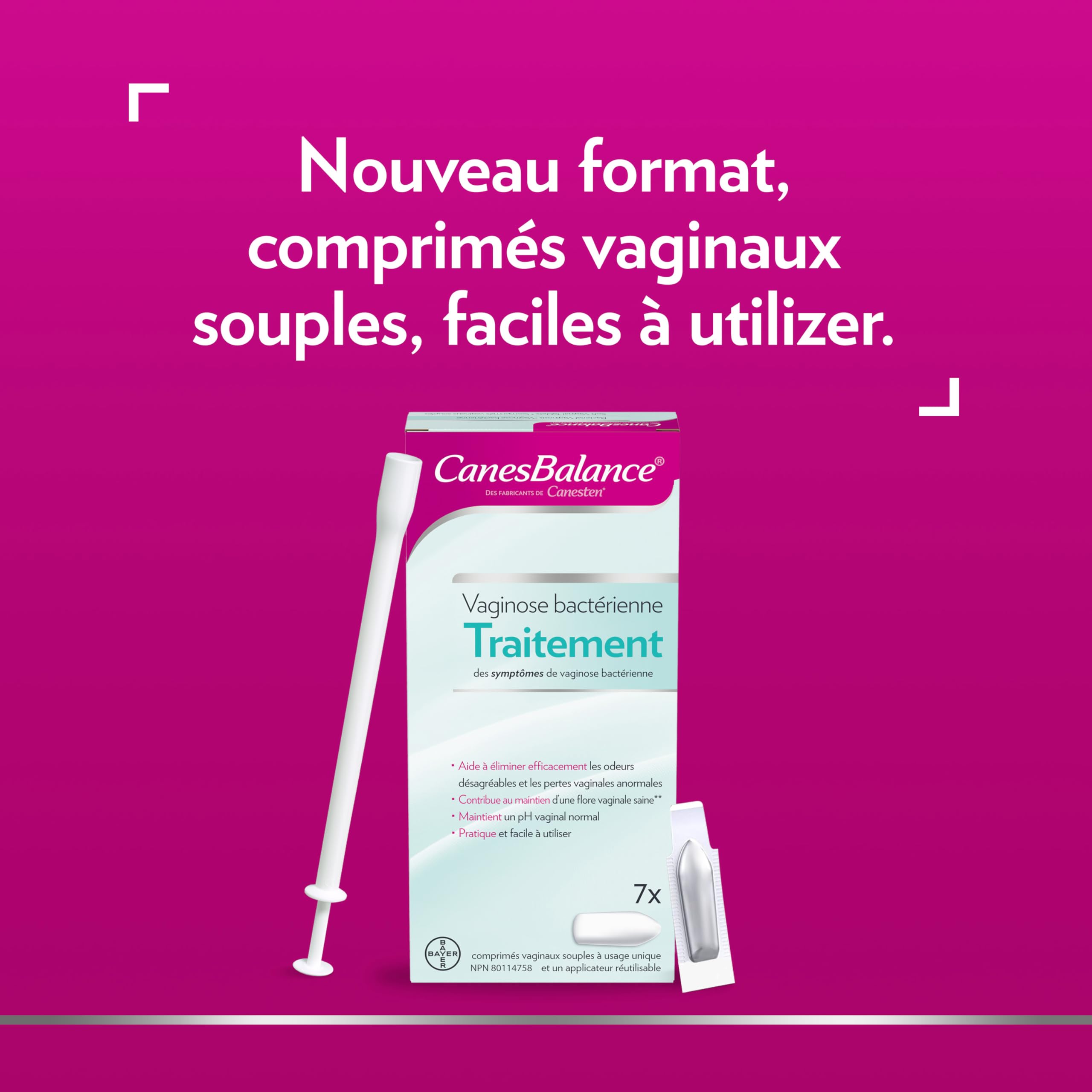 CanesBalance Bacterial Vaginosis Treatment For BV Symptoms - BV Treatment For Women, Relieves Vaginal Odor, Maintains Normal Vaginal pH, Supports Vaginal Health, 7 Soft Vaginal Tablets With Applicator 🍁 All In One Marketplace Canada