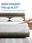 100% Waterproof Mattress Protector Twin Size, Premium Viscose from Bamboo Mattress Pad Ultra Soft Breathable, Noiseless Mattress Cover Fitted 8