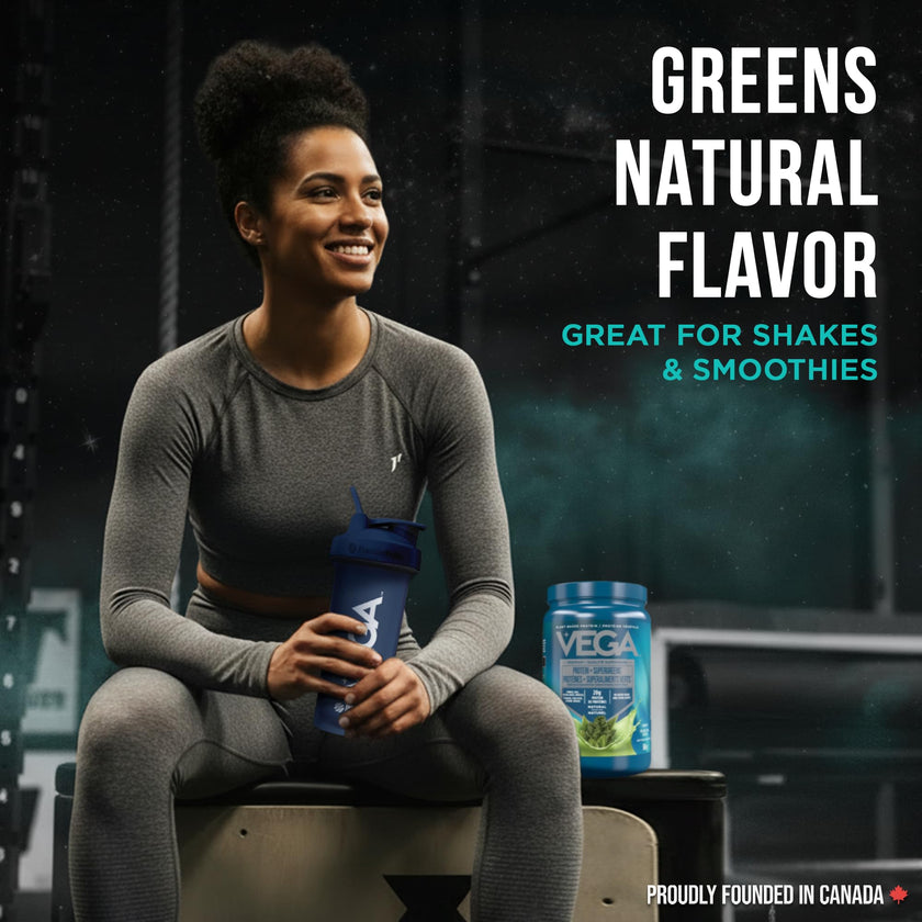 Vega Protein + Supergreens Vegan Plant Based Protein Powder – 20g Organic Pea Protein, Dairy-free, Healthy Breakfast Shake – Natural 21 Servings, 586 grams (Pack of 1) 🍁 All In One Marketplace Canada