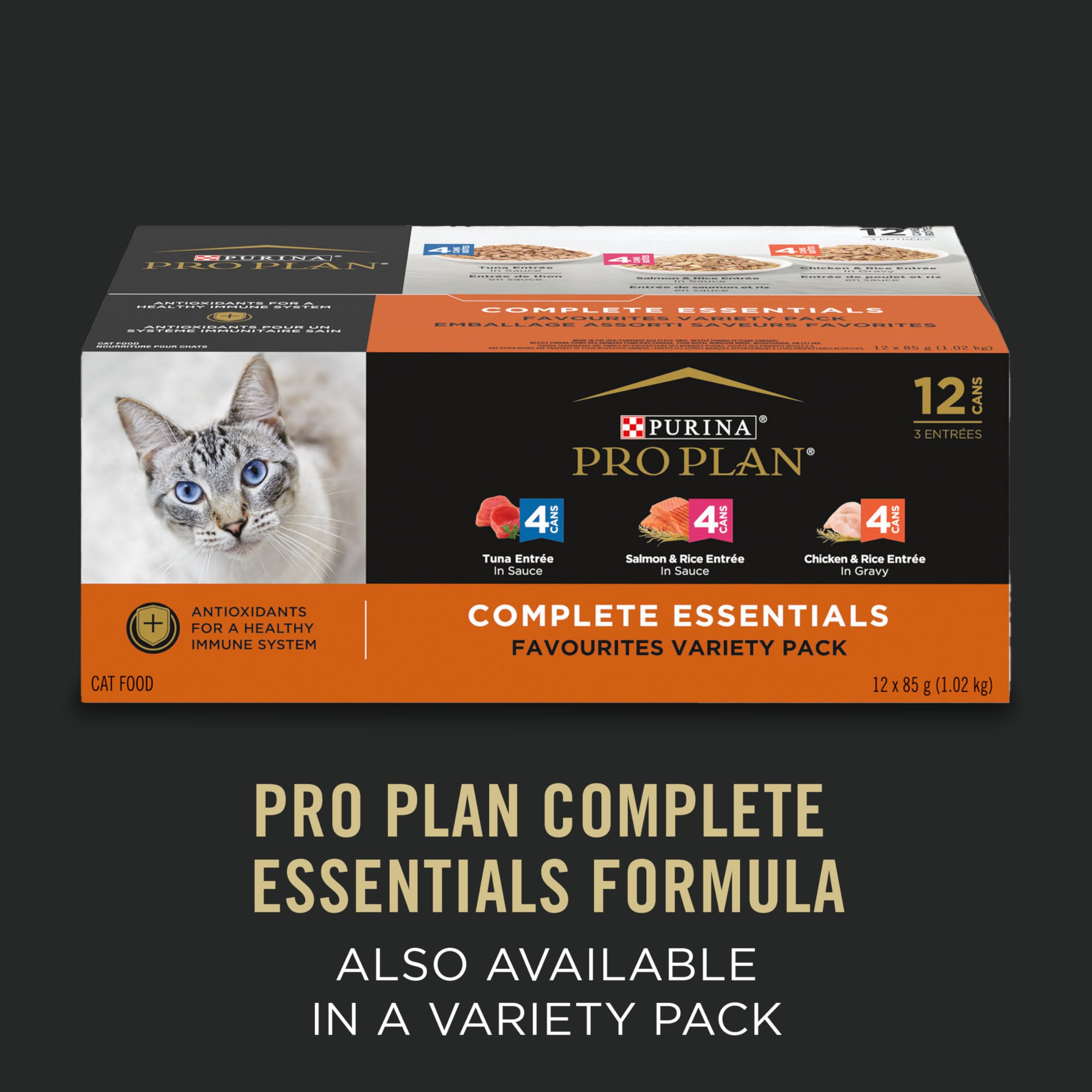 Purina Pro Plan Wet Cat Food, Complete Essentials Turkey & Rice Entrée - 85 g (24 Pack) 🍁 All In One Marketplace Canada