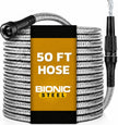 Bionic Steel Metal Garden Hose 50ft, Rust Proof 304 Stainless Steel Water Hose with Aluminum Fittings, Flexible & Heavy Duty Hose, Lightweight, Kink Free & Easy Coil Outdoor Hose - 2026 Model 🍁 All In One Marketplace Canada