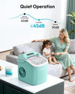 EUHOMY Countertop Ice Maker Machine with Handle, 26lbs Per Day, 9 Ice Cubes Ready in 6 Mins, Auto-Cleaning Portable Ice Maker with Basket and Scoop, for Home/Kitchen/Camping/RV (Green) 🍁 All In One Marketplace Canada
