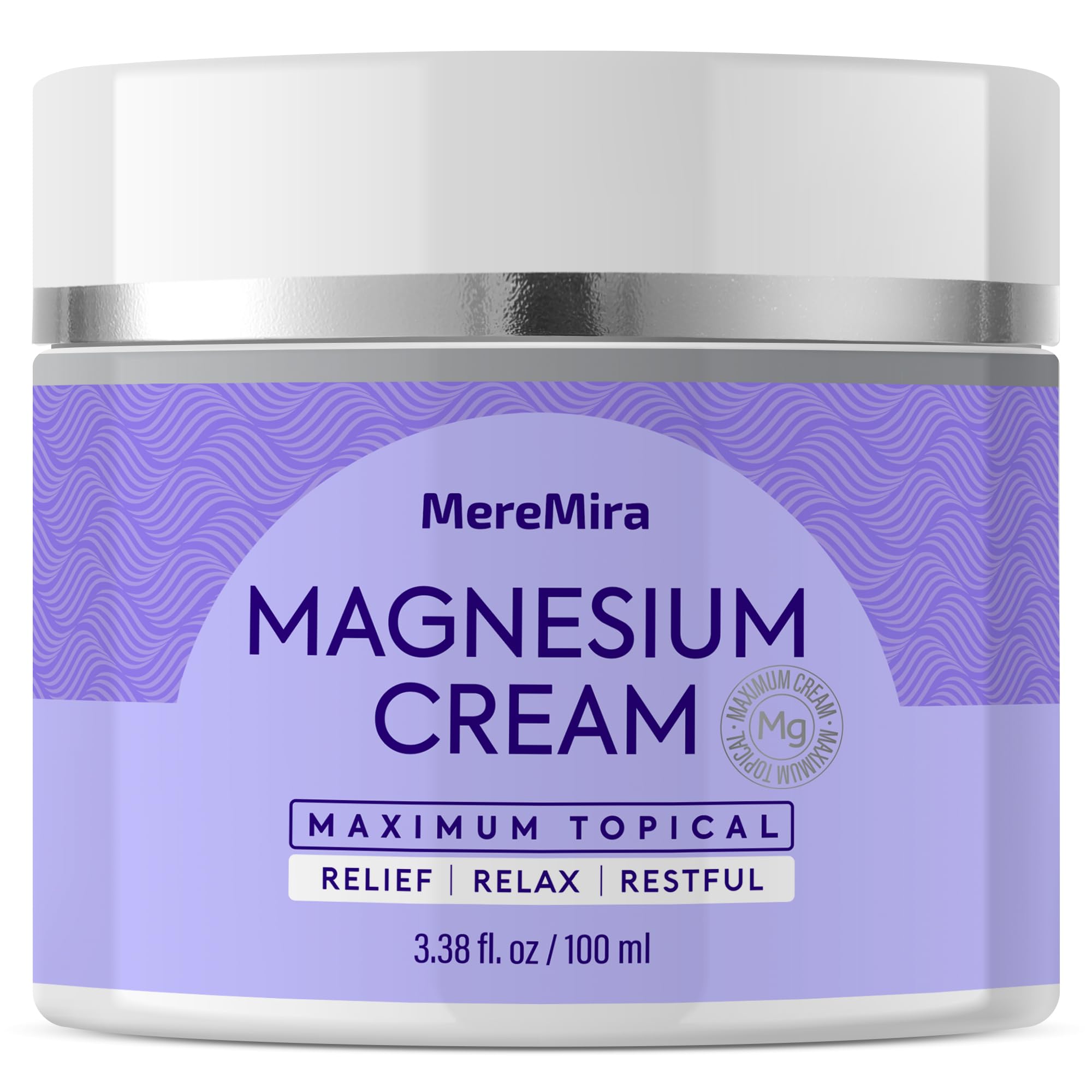 Magnesium Cream for Sleep & Muscle Relief: Topical Night Calming & Deep Relaxation - Restless Cramps Leg & Joint Care Lotion - Lavender 3.38 Fl. Oz. 🍁 All In One Marketplace Canada