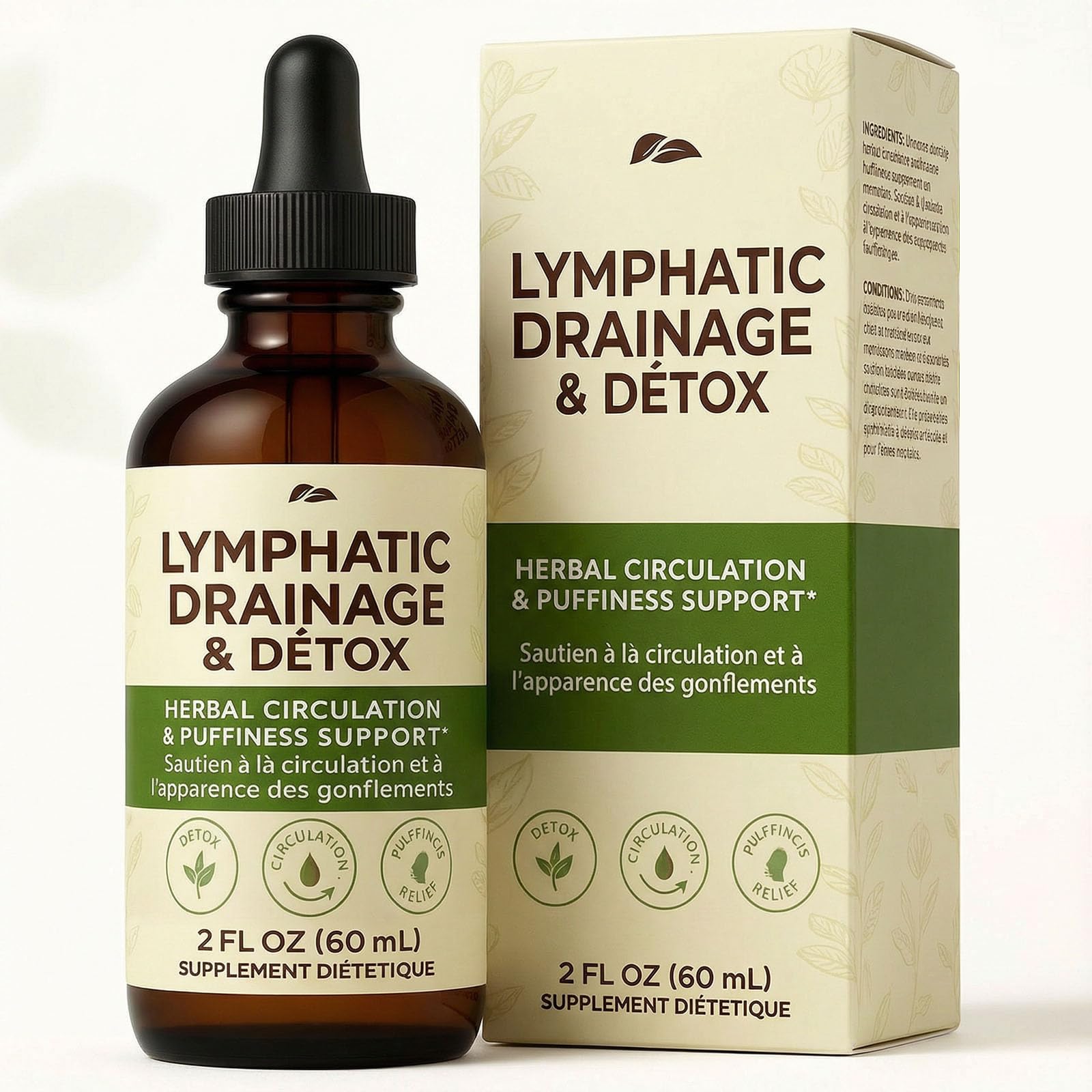 BiFiLabs Lymphatic Drainage Drops, for Body, Easy to use. 60mL / 2 fl oz (Large bottle) 🍁 All In One Marketplace Canada