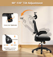 Office Chair, SPRDENG Ergonomic Office Chair with Two-Way Adjustable Lumbar Support & Headrest, High Back S-Shaped Computer Chair with Flip-up Padded Armrests, Swivel Task Chair for Home Office 🍁 All In One Marketplace Canada