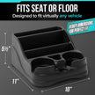 Moblorg Small Center Console for Cars, Trucks, Minivans, SUVs, Vehicle Organizer, Cup Holders, Recycled Plastic, Made in USA (Black) 🍁 All In One Marketplace Canada