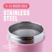 BlenderBottle Strada Sleek Shaker Cup Insulated Stainless Steel Water Bottle with Wire Whisk, 25-Ounce, Flamingo Ombre 🍁 All In One Marketplace Canada