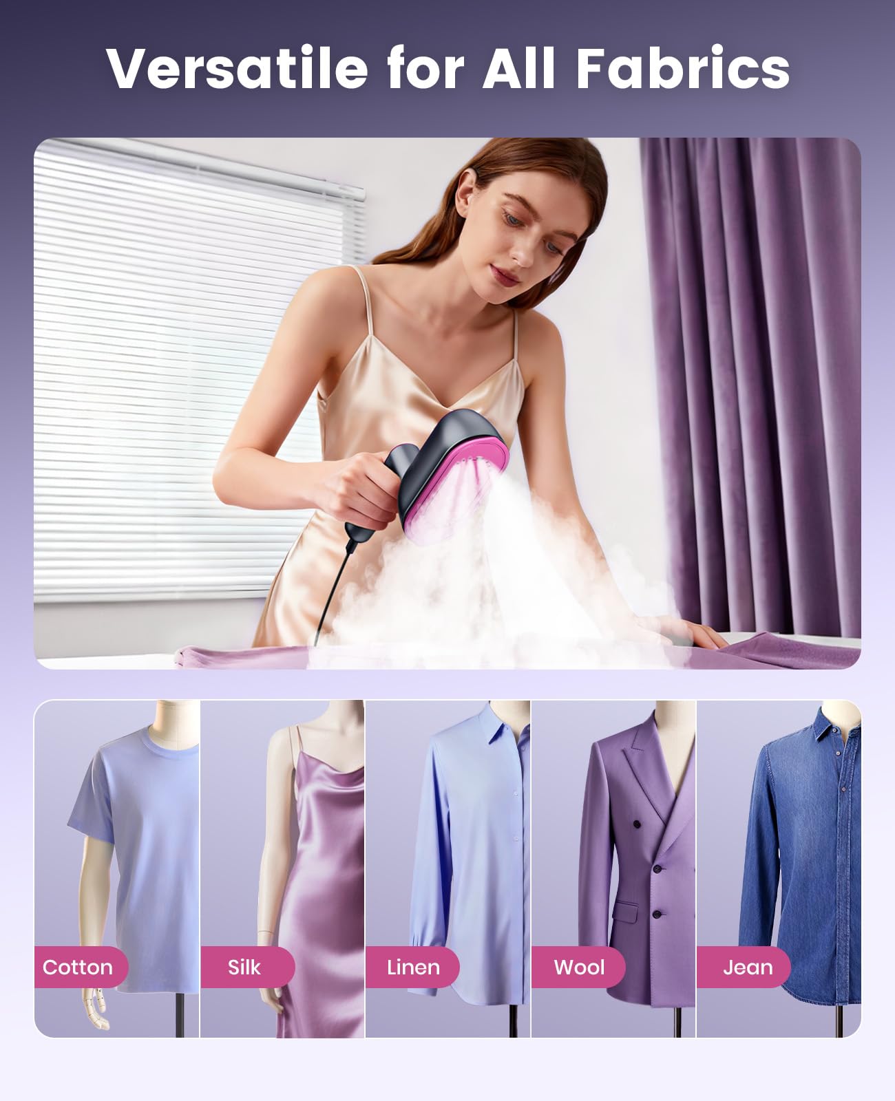 Jack＆Rose Steamer Clothes,8s Heat-up Travel Steam Iron,Portable Steamer 🍁 All In One Marketplace Canada