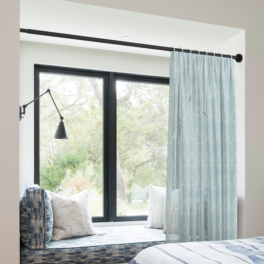 SUNALLY Shower Curtain Rod Adjustable 32-75 Inch, Spring Tension Shower Pole Rods Extendable Stainless Steel Telescoping Curtain Rod for Bathroom Windows Closet, No Drilling, No Slip, No Rust, Black 🍁 All In One Marketplace Canada