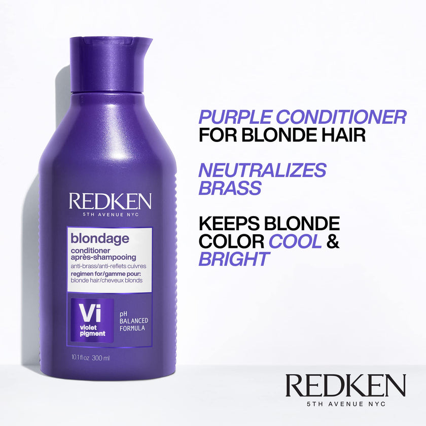 Redken Color Extend Blondage Depositing Purple Conditioner, Hair Toner, Neutralizes Brassy Tones, With Citric Acid 🍁 All In One Marketplace Canada