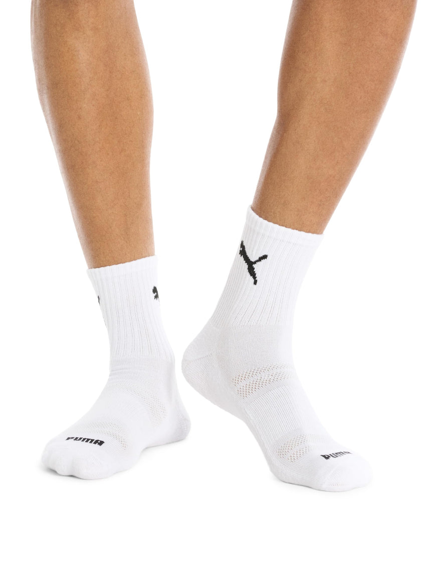 PUMA Men's 8 Pack Athletic Cushioned High Quarter Crew Socks, White/Black, 10-13 🍁 All In One Marketplace Canada