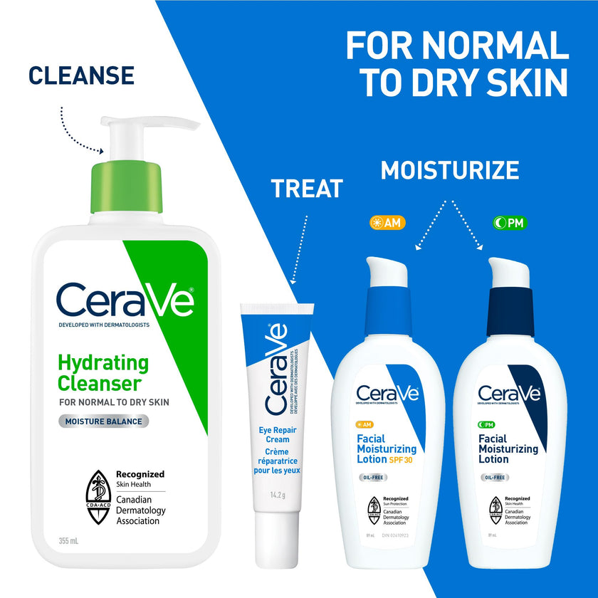 CeraVe EYE CREAM with Hyaluronic Acid for Under Eye Dark circles & Puffiness, Ophthalmologist Tested for Sensitive Eye Area, Fragrance Free, 14.2 Grams 🍁 All In One Marketplace Canada