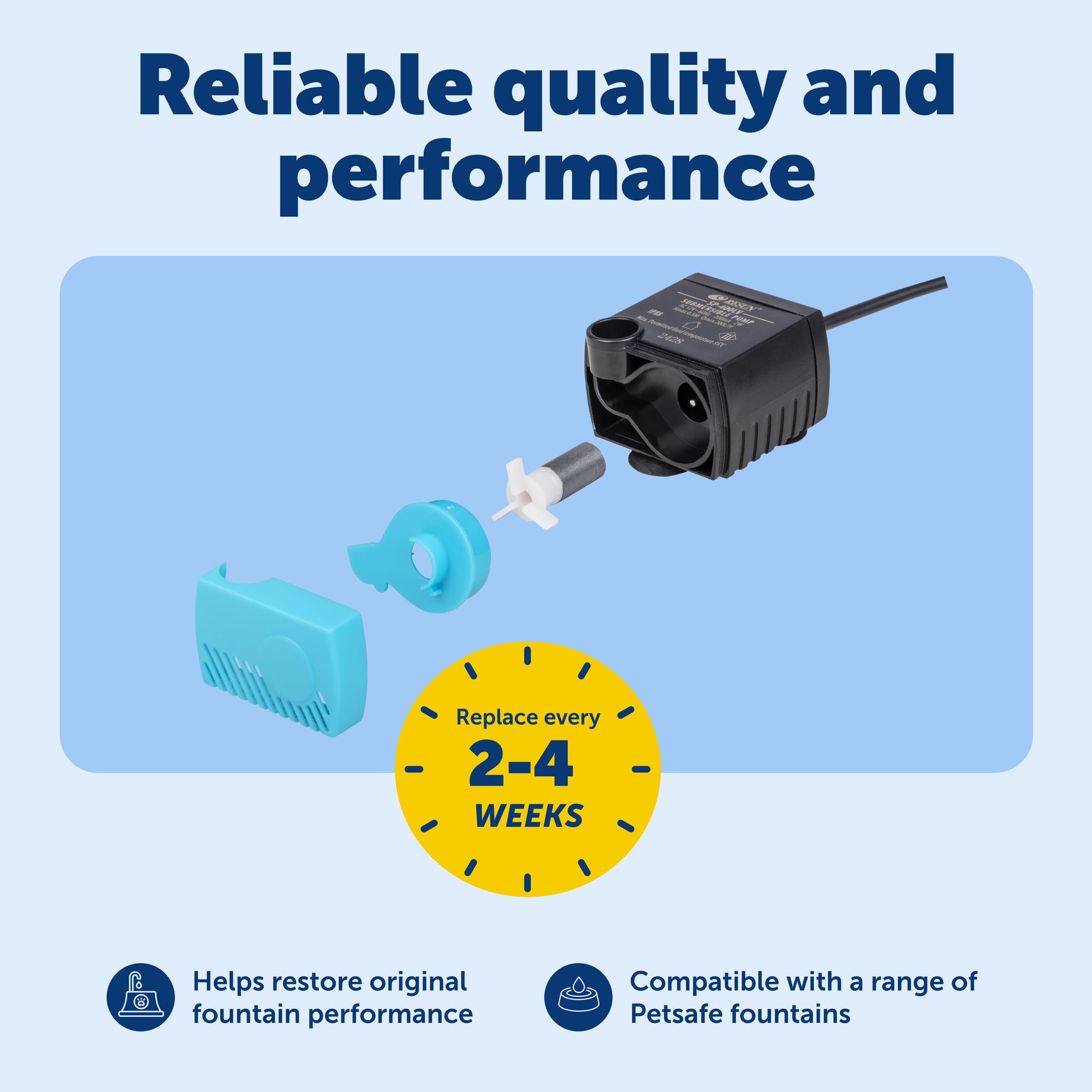 PetSafe Replacement Pump for Pet Drinking Fountains, Compatible with PetSafe Drinkwell Ceramic, Stainless Steel and 360 Dog and Cat Water Dispensers - PAC00-13206 🍁 All In One Marketplace Canada