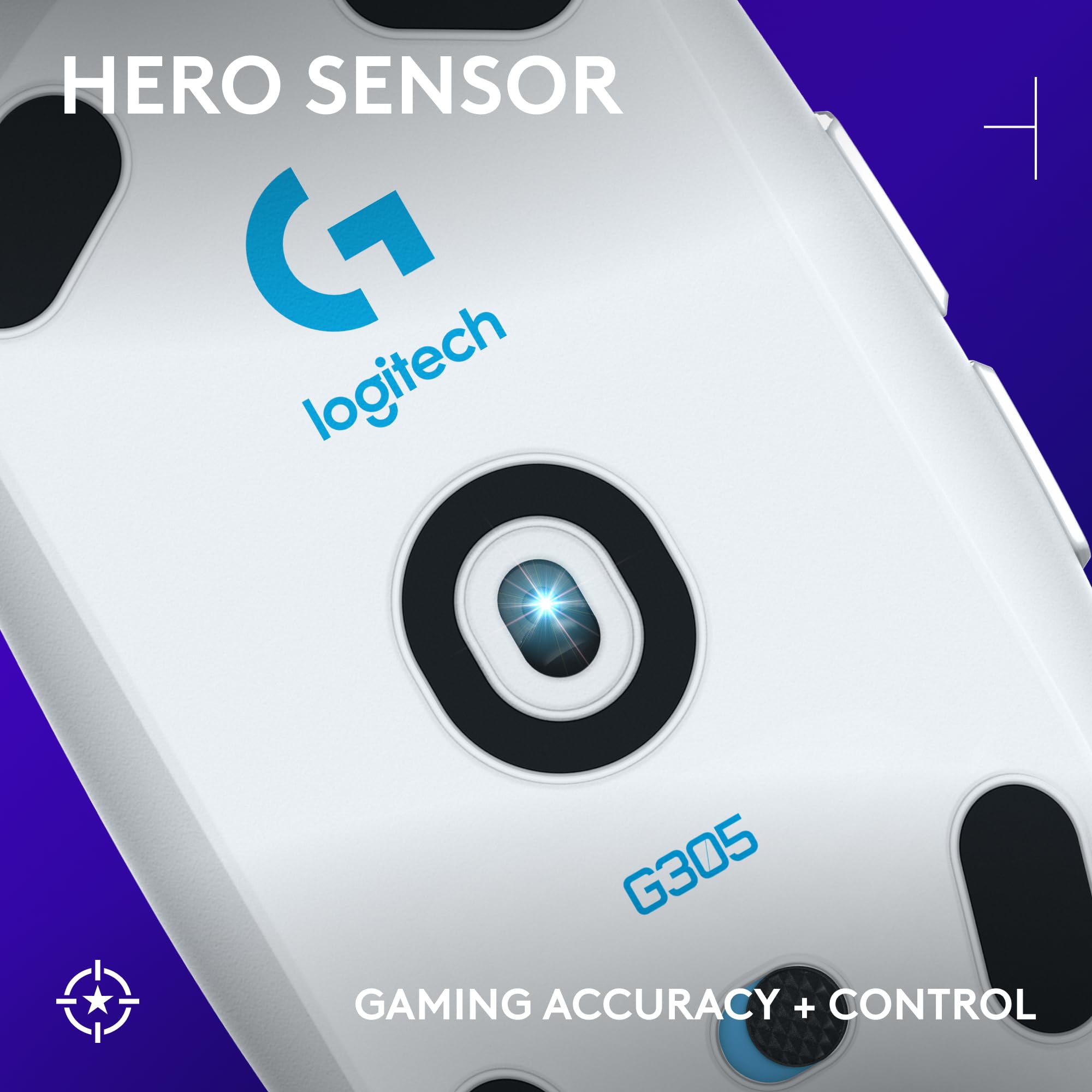 Logitech G305 Lightspeed Wireless Gaming Mouse, Hero Sensor, 12,000 DPI, Lightweight, 6 Programmable Buttons, 250h Battery, On-Board Memory, Compatible with PC, Mac - White 🍁 All In One Marketplace Canada
