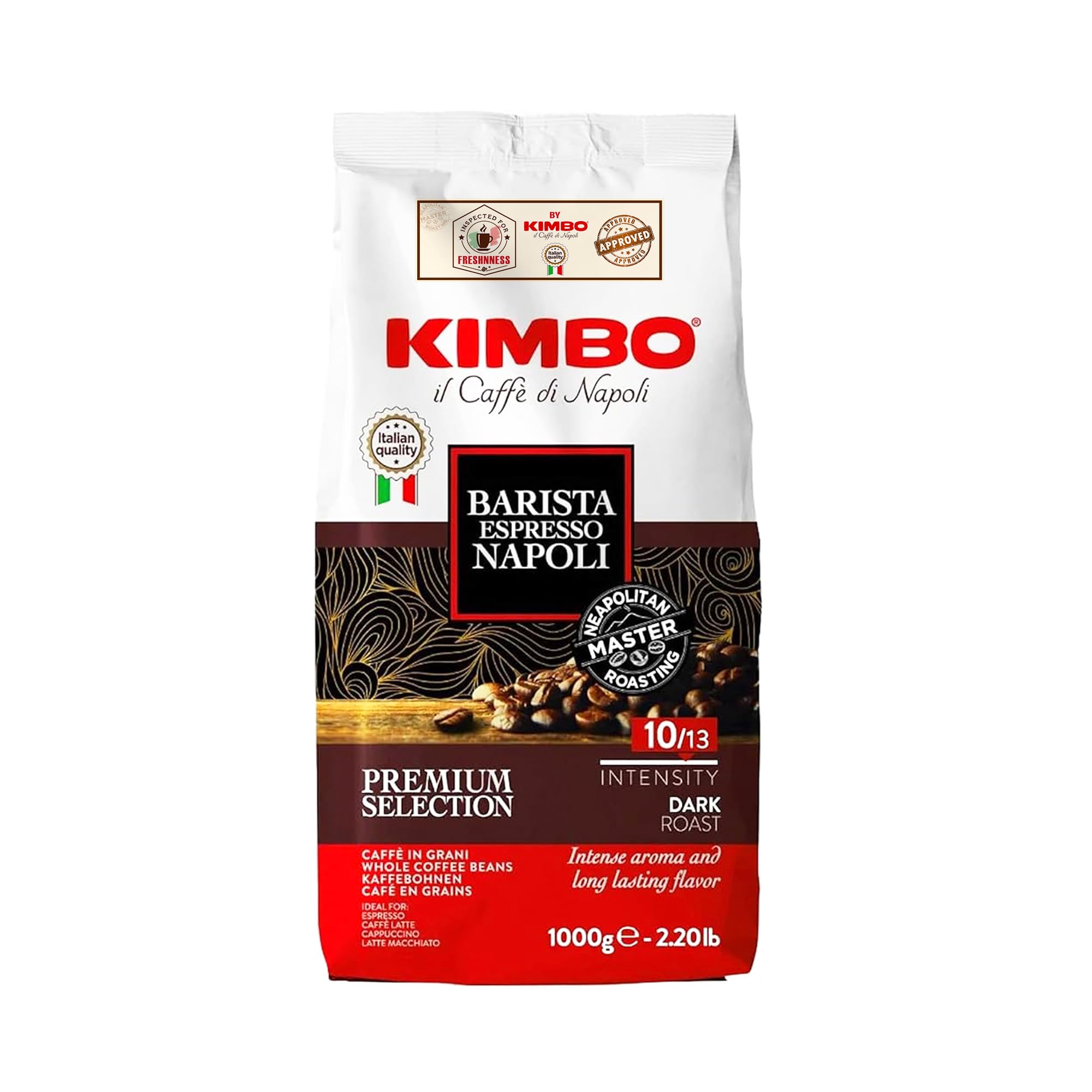 Kimbo Espresso Napoli Whole Bean Coffee | Dark Roast 10/13 | 1 Kg 🍁 All In One Marketplace Canada