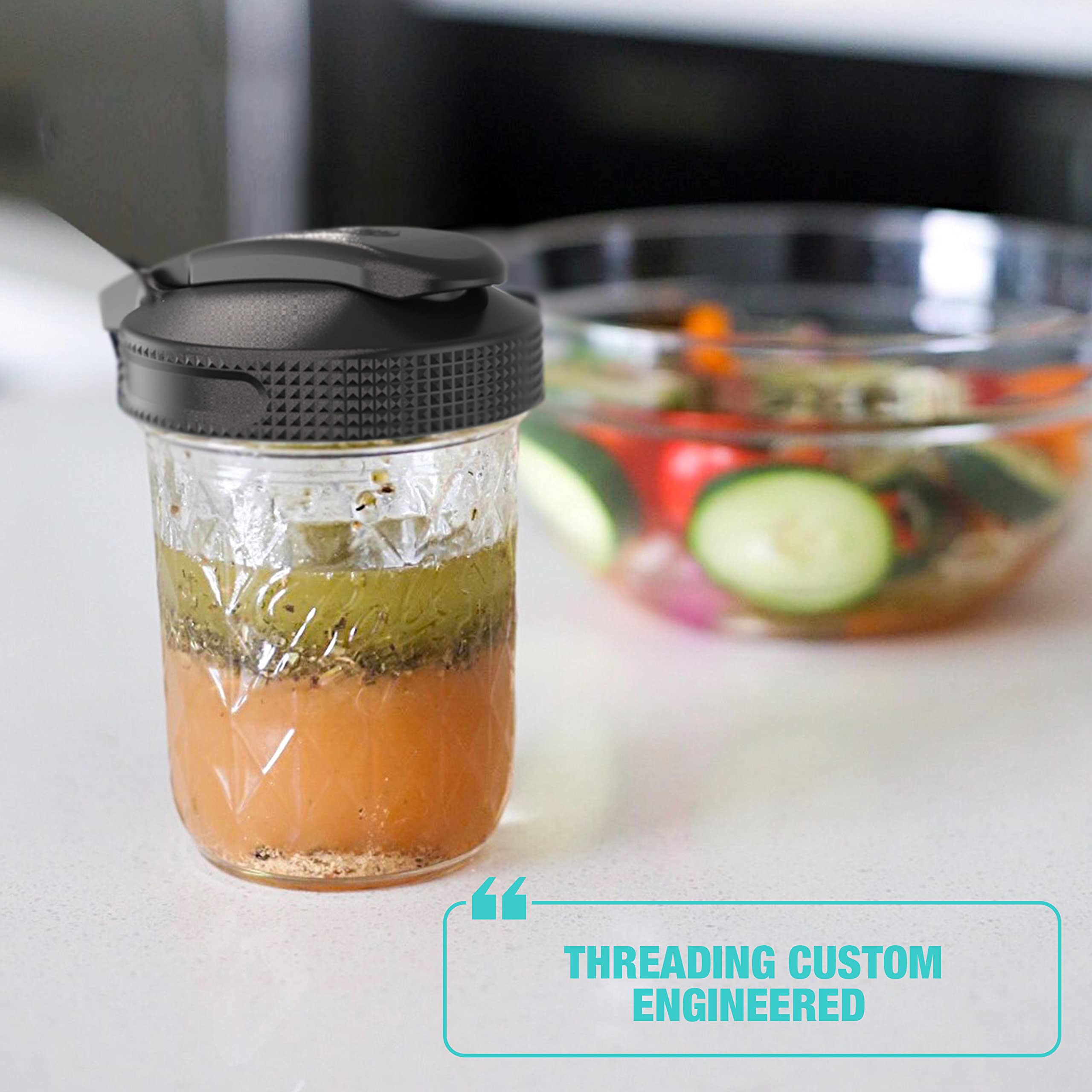 Masontops Multi Top Flip Cap Mason Jar Lid - Regular Mouth Mason Jar Pour Lids Small Mouth Mason Jar Lids Pour Spout and Flip Cap – Sip, Pour, Store & More - Leakproof Mason Jar Pour Spout Lid 2-Pack 🍁 All In One Marketplace Canada