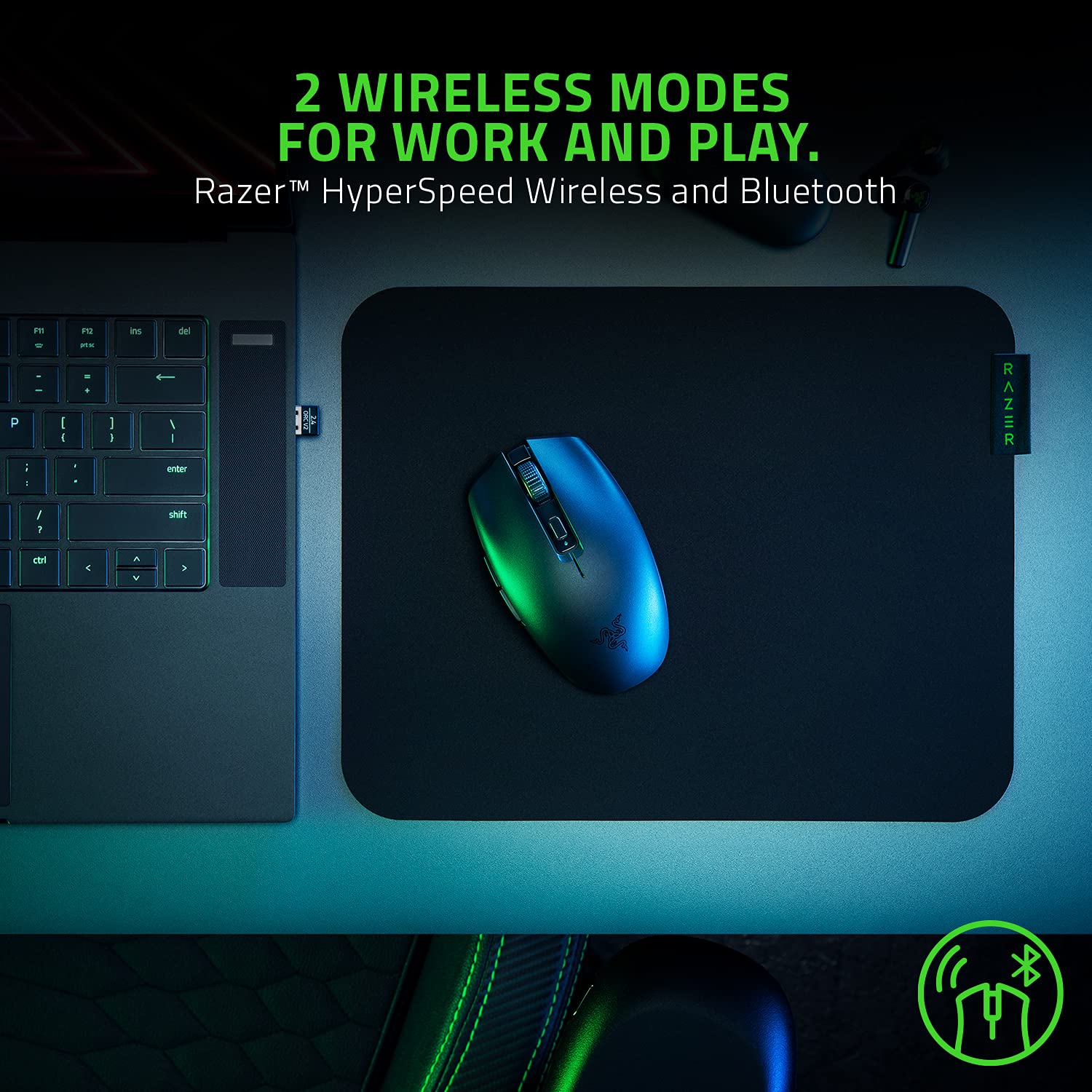 Razer Orochi V2 Mobile Wireless Gaming Mouse: Ultra Lightweight - 2 Wireless Modes - Up to 950hrs Battery Life - Mechanical Mouse Switches - 5g Advanced 18k Dpi Optical Sensor - Classic Black 🍁 All In One Marketplace Canada