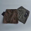 Leopard Print Mini Denim Skirt Women's High Waist Pencil Skirt