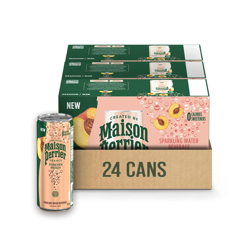 Maison Perrier Forever Peach, Sparkling Water Beverage, 24 x 330ml 🍁 All In One Marketplace Canada