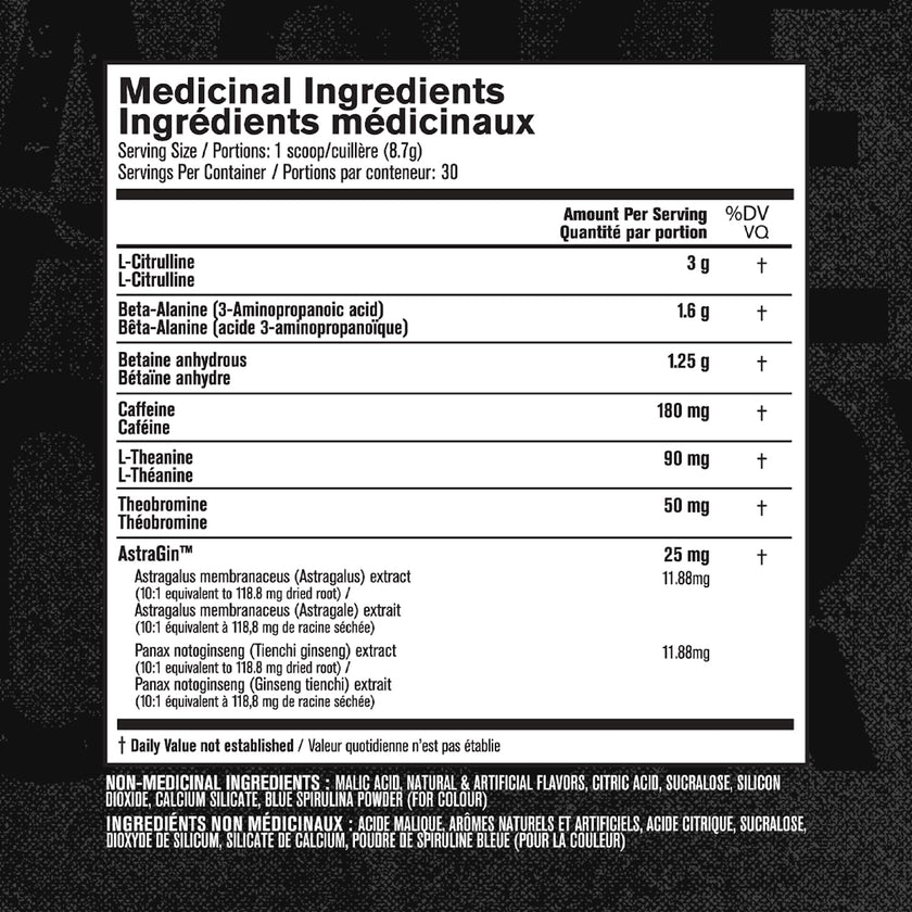 NITROSURGE Pre Workout Supplement - Endless Energy, Instant Strength Gains, Clear Focus, Intense Pumps - Nitric Oxide Booster & Powerful Preworkout Energy Powder - 30 Servings, Blue Raspberry 🍁 All In One Marketplace Canada