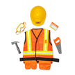 Melissa & Doug Construction Costume, Pretend Play Dress Up Set (6-Pc) Tools, Vest & Accessories, Role Play Toys for Kids 3+ 🍁 All In One Marketplace Canada