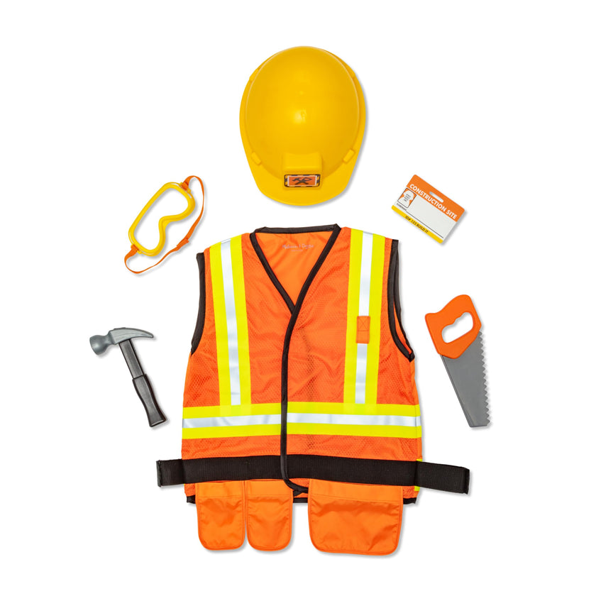 Melissa & Doug Construction Costume, Pretend Play Dress Up Set (6-Pc) Tools, Vest & Accessories, Role Play Toys for Kids 3+ 🍁 All In One Marketplace Canada