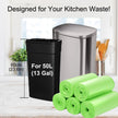 Aievrgad Biodegradable Trash bags 50PCS, 13Gallon/50L large Garbage bags/ For kitchen Bin. Bin Liner/Trash/rubbish Bags, 100% Recycled,Tough, degradable, Compost Bags for Food/household/garden 🍁 All In One Marketplace Canada