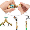 Garden Hose Quick Connectors, Solid Brass 3/4 inch GHT Thread Easy Connect Fittings No-Leak Water Hose Male Female Value Pack (5 Set) with 10pcs Extra Rubber 🍁 All In One Marketplace Canada