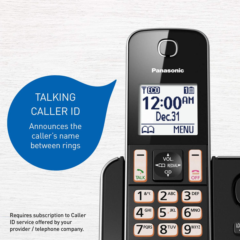 Panasonic DECT 6.0 Expandable Cordless Phone with Answering Machine and Call Block - 2 Cordless Handsets - KX-TGD392CB (Black) 🍁 All In One Marketplace Canada