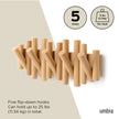 Umbra Picket Coat Rack Wall Mount – 5 Flip-Down Wood Coat Hooks, Modern & Functional Storage, Easy Install Wall Hooks, Natural 🍁 All In One Marketplace Canada